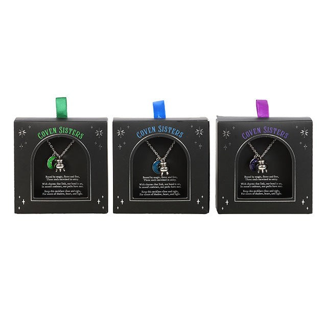 set pf 3 coven sisters cauldron charm bracelets