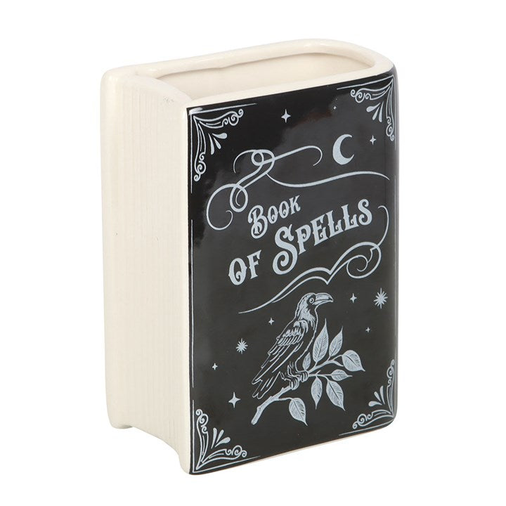 Book of spells hbook shaped vase